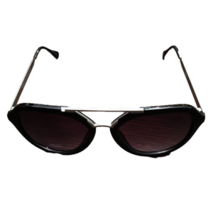 New Old Navy "THINBLK" Aviator Shades With Very Nice Black Frames & Gold Trim